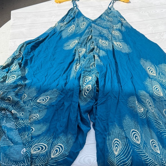 Peacock Blue Jumpsuit - Picture 1 of 10